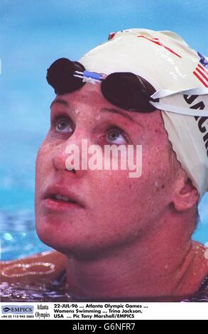 22-JUL-96. Jeux olympiques d'Atlanta. Natation pour Femme. Trina Jackson, États-Unis Banque D'Images