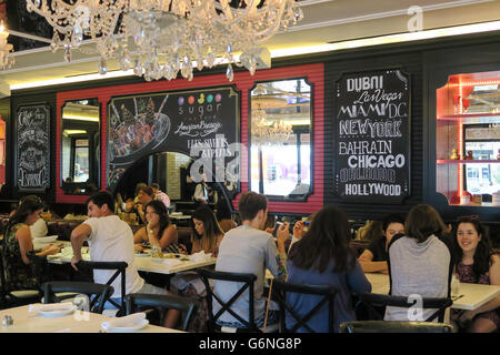 La Brasserie Américaine, l'usine de sucre de Meatpacking District, NEW YORK, USA Banque D'Images