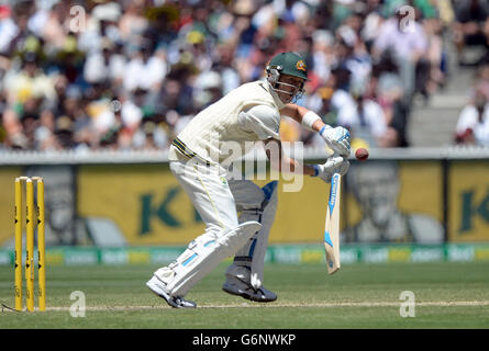 Michael Clarke, de l'Australie, chauve-souris au cours du quatrième jour du quatrième Test au MCG à Melbourne, en Australie. Banque D'Images