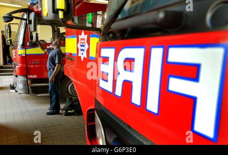Fermetures de stations d'incendie Banque D'Images
