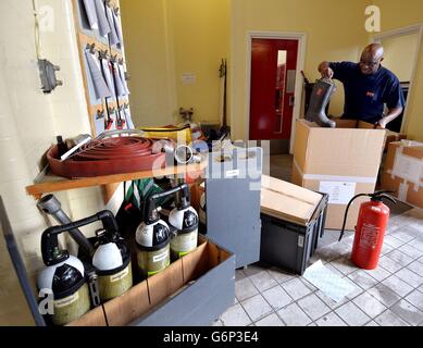 Fermetures de stations d'incendie Banque D'Images