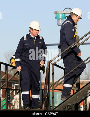 Visites de l'usine de forage de schiste Cameron Banque D'Images