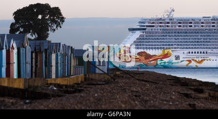 Norwegian Getaway arrive au Royaume-Uni Banque D'Images