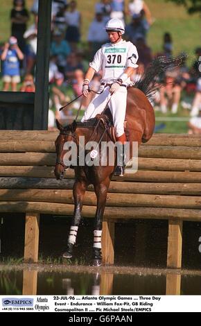 23-JUL-96, Jeux Olympiques d'Atlanta, événement de trois jours - Endurance - William Fox-Pitt, GB, à cheval Cosmopolitan II Banque D'Images