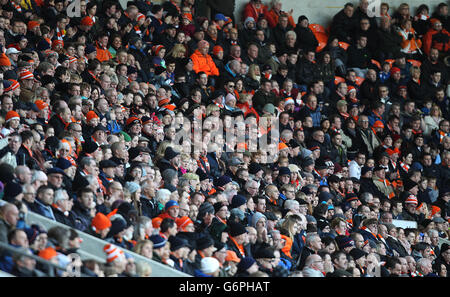 Football - Championnat Sky Bet - Blackpool / Middlesbrough - Bloomfield Road.Les fans de Blackpool pendant le match contre Middlesbrough Banque D'Images