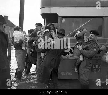 Météo - Inondations 1953 - Southend Banque D'Images