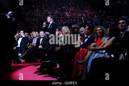 National Television Awards 2014 - spectacle - Londres.Dermot O'Leary présente lors des National Television Awards 2014 à l'O2 Arena, Londres. Banque D'Images