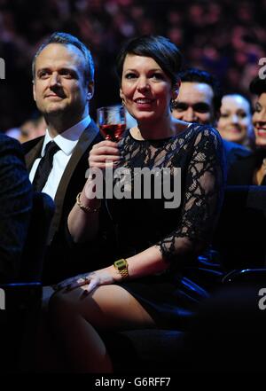 National Television Awards 2014 - spectacle - Londres.Olivia Colman lors des National Television Awards 2014 à l'O2 Arena, Londres. Banque D'Images