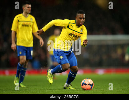 Football - FA Cup - quatrième tour - Arsenal / Coventry City - Emirates Stadium. Franck Moussa, Coventry City Banque D'Images