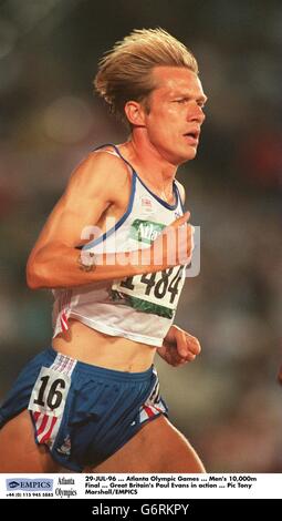 29-JUL-96. Jeux olympiques d'Atlanta. Finale de 10 000 m pour Homme. Paul Evans en Grande-Bretagne Banque D'Images