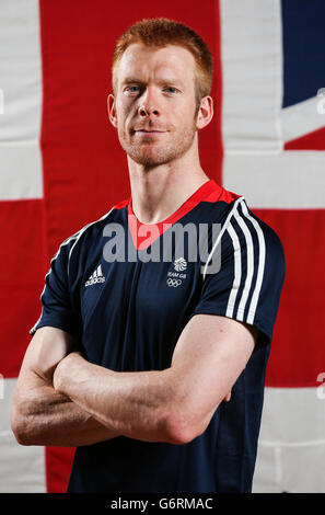 Great Britain's Ed Clancy lors de l'annonce à l'équipe Centre National de cyclisme, Manchester. Banque D'Images