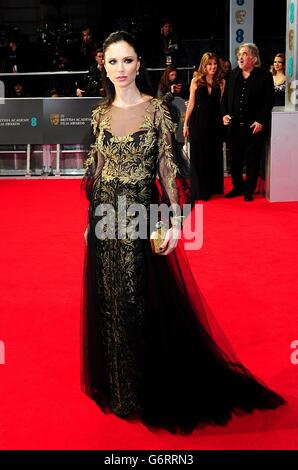 Georgina Chapman à l'EE British Academy film Awards 2014, à l'Opéra Royal, Bow Street, Londres. Banque D'Images