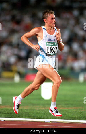 29-JUL-96. Jeux olympiques d'Atlanta. Finale de 10 000 m pour Homme. Stefano Baldini, Italie en action Banque D'Images