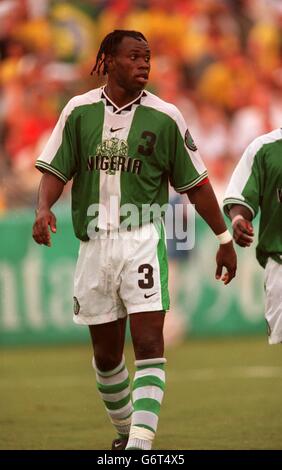 31-JUL-96, Jeux Olympiques d'Atlanta - Soccer, Brésil / Nigeria, Taribo West au Nigeria Banque D'Images