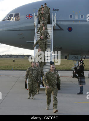 Briseurs de retour à Lossiemouth Banque D'Images