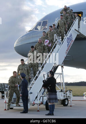 Briseurs de retour à Lossiemouth Banque D'Images