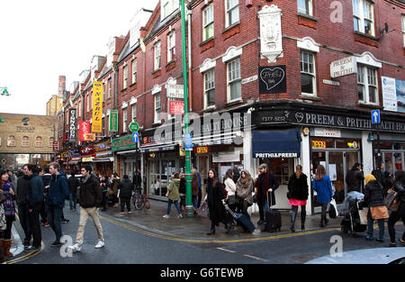 Restaurant indien Preem & Prithi à Brick Lane, est de Londres. Banque D'Images