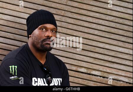 Boxe - Copper Box III - Conférence de presse de tête en tête - Restaurant Fredericks.Dereck Chisora après la conférence de presse de tête en tête au restaurant Fredericks, Londres. Banque D'Images