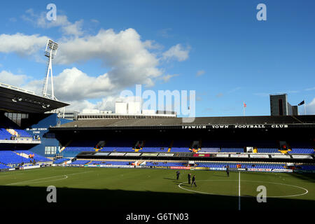 Football - Championnat Sky Bet - Ipswich Town / Blackpool - Portman Road. Vue générale de Portman Road, maison de la ville d'Ipswich Banque D'Images