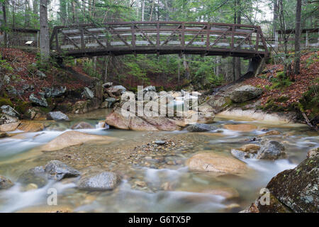 La rivière Pemigewasset, juste en dessous de la "le bassin" dans la zone de visualisation, dans Franconia Notch State Park de Lincoln, New Hampshire, USA. Banque D'Images