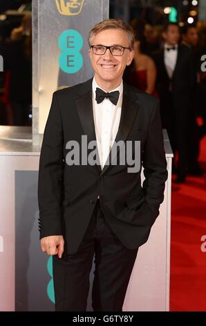 Christoph Waltz arrive à l'EE British Academy film Awards 2014, à l'Opéra Royal, Bow Street, Londres. Banque D'Images