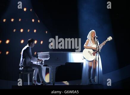 Brit Awards 2014 - Show - London Banque D'Images