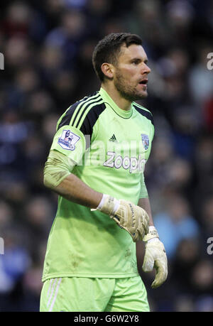 Football - Barclays Premier League - West Bromwich Albion / Fulham - The Hawthorns.Le gardien de but de West Bromwich Albion Ben Foster Banque D'Images