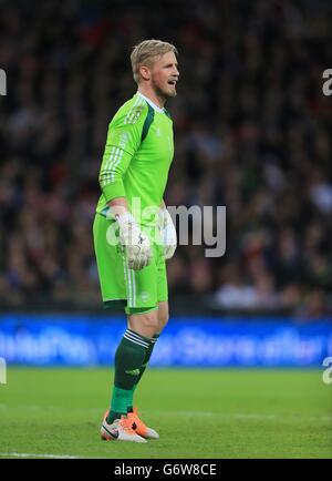 Football - International friendly - Angleterre v Danemark - Stade Wembley. Kasper Schmeichel, Danemark Banque D'Images