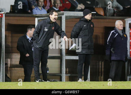 Jackie McNamara, directrice de Dundee United, lors du match écossais de Premiership au parc Tannadice, à Dundee. Banque D'Images