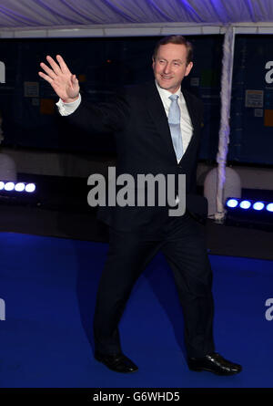 Taoiseach Enda Kenny arrive au Congrès du Parti populaire européen au Centre des congrès de Dublin. Banque D'Images