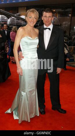 Paula Radcliffe BAFTAS 2004 TV Banque D'Images