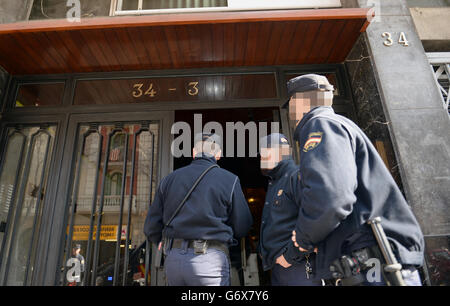 Chaufferie raids gang Banque D'Images