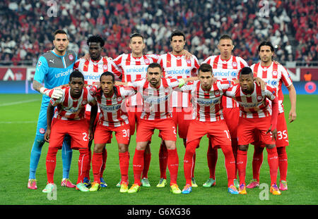 Football - Ligue des Champions de l'UEFA - Ronde de 16 - Olympiakos v Manchester United - Karaiskakis Stadium Banque D'Images