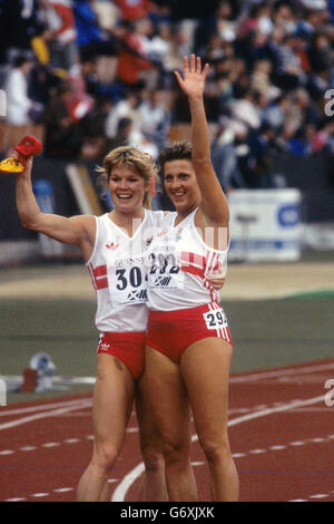 Jeux du Commonwealth 1986 Athlétisme - Édimbourg - Women's 100m haies - Final - Stade Meadowbank Banque D'Images