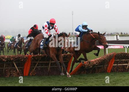 Les courses de chevaux - 2014 Cheltenham Festival - St Patrick's Day - l'Hippodrome de Cheltenham Banque D'Images