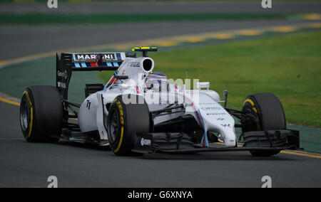 Valtteri Bottas de Williams Martini Racing pendant le Grand Prix d'Australie 2014 à Albert Park, Melbourne, Australie.APPUYEZ SUR ASSOCIATION photo.Date de la photo: Dimanche 16 mars 2014.Voir PA Story AUTO Australian.Le crédit photo devrait indiquer : Jon Buckle/PA Wire. Banque D'Images