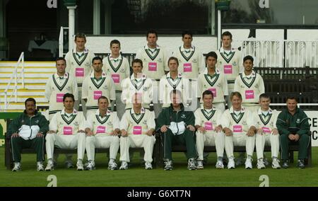 Worcestershire County Cricket Club pendant un photocall à Worcester, avant la nouvelle saison 2004. Banque D'Images