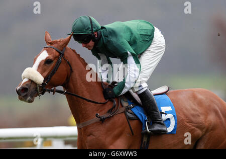 Courses hippiques - Hippodrome de Ludlow. Course limitée de handicap Chase à l'hippodrome de Ludlow. Banque D'Images