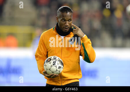 Football - International friendly - Belgique / Côte d'Ivoire - Stade Roi Baudouin. Didier Drogba, Côte d'Ivoire Banque D'Images