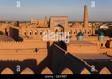 Ancienne ville de Khiva en Ouzbékistan. Banque D'Images