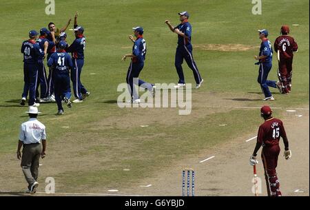 Antilles v Angleterre 7e ODI Banque D'Images