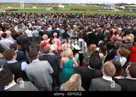 Les courses de chevaux - l'Crabbie's Grand National 2014 - dames 24 - Hippodrome Aintree Banque D'Images