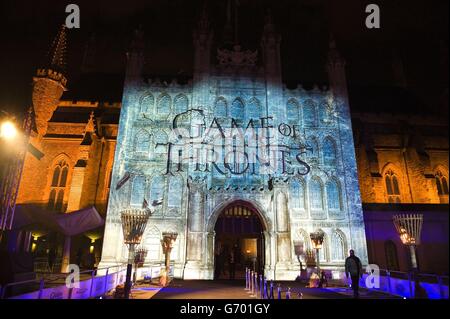 Première de la quatrième saison de Game of Thrones au Guildhall, Londres. Banque D'Images