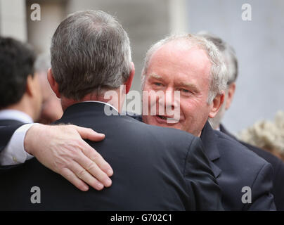 Tony Benn funeral Banque D'Images