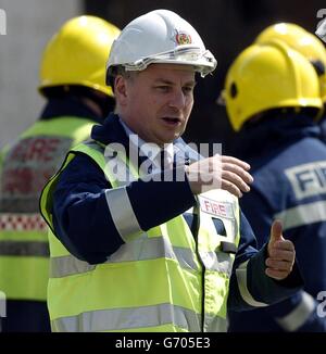 Explosion de l'usine de Glasgow Banque D'Images