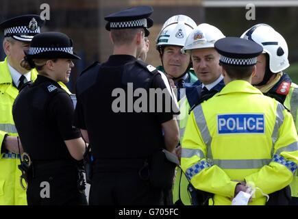 Explosion de l'usine de Glasgow Banque D'Images