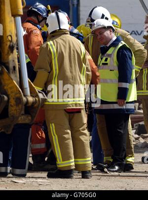 Explosion de l'usine de Glasgow Banque D'Images