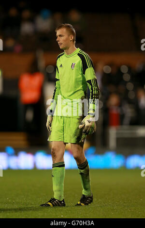 Soccer - FA Youth Cup - demi-finale - deuxième jambe - Fulham v Reading - Craven Cottage. Marek Rodak, gardien de but Fulham Banque D'Images