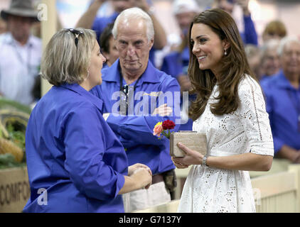 La duchesse de Cambridge visite le Royal Easter Show au parc olympique de Sydney pendant le douzième jour de la visite officielle du duc et de la duchesse de Cambridge en Nouvelle-Zélande et en Australie. Banque D'Images