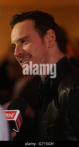 Michael Fassbender assiste à la première de Frank en Irlande au Lighthouse Cannanema, Smithfield, Dublin. Banque D'Images